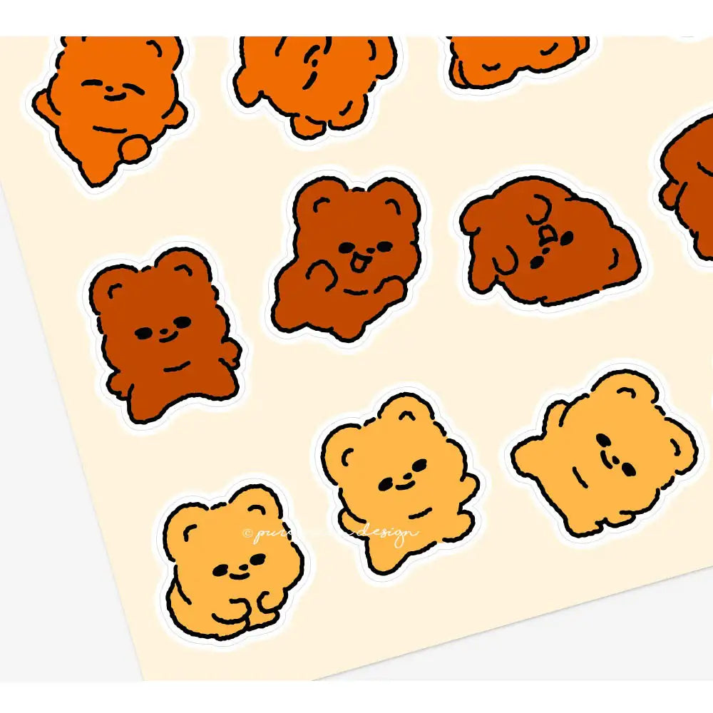 Pureureumdesign - Cupid Bear Somersault Removable Sticker - Pureureumdesign - Home & Living, Accessories - Harumio