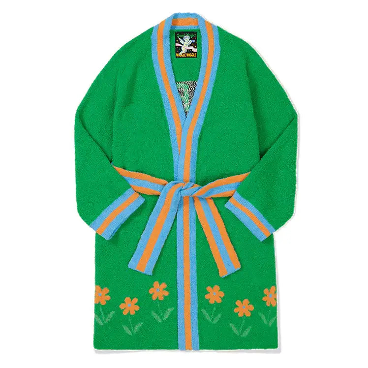 Wiggle Wiggle - Don't Panic Green Lounge Robe - Wiggle Wiggle - Home & Living, Accessories - Harumio