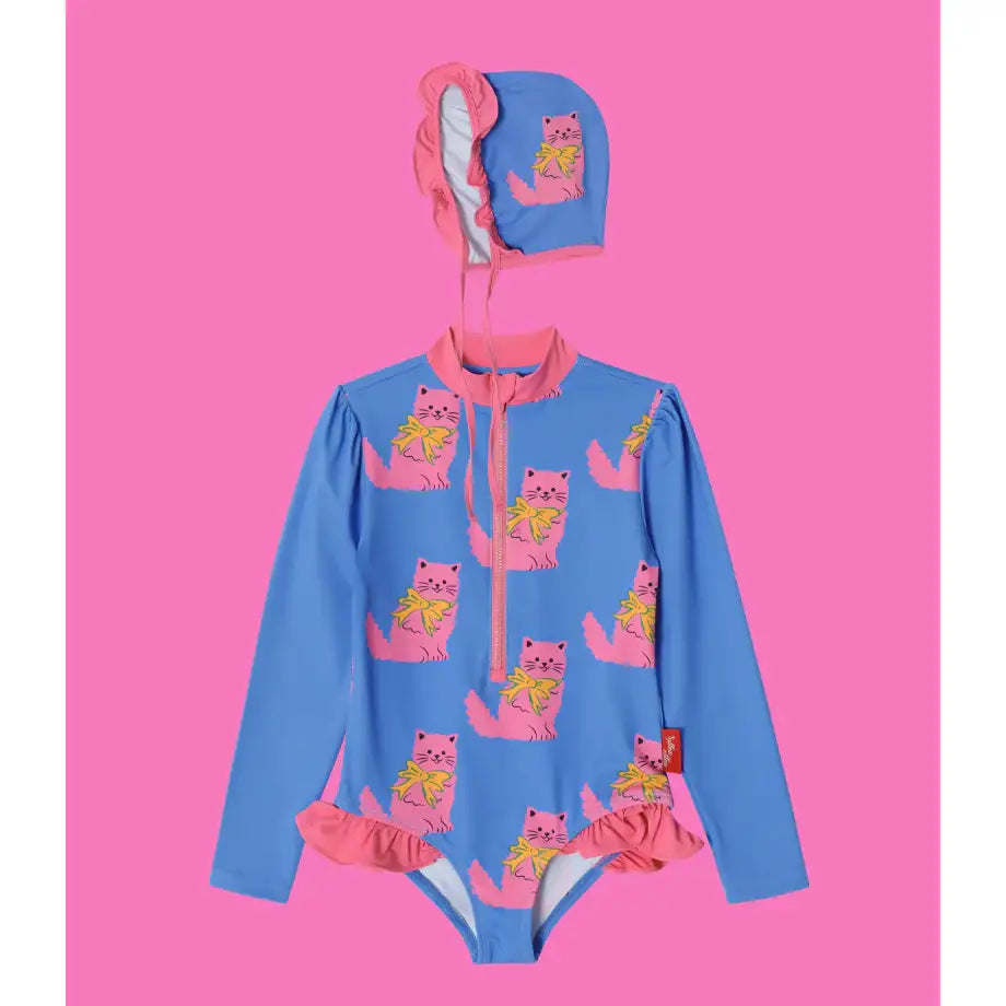Wiggle Wiggle x Childy - Zip Up Dress Swimsuit Set - Wiggle Wiggle - Swimwear - Harumio