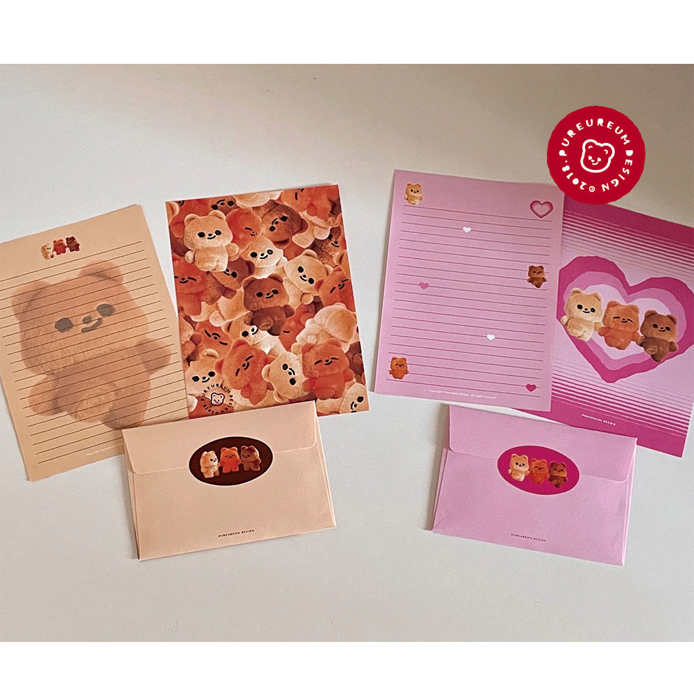 Pureureum Design - Cupid Bear Mini Doll Stationery Set