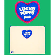Wiggle Wiggle - Frilled Cushion Blanket (Lucky Puppy Heart)