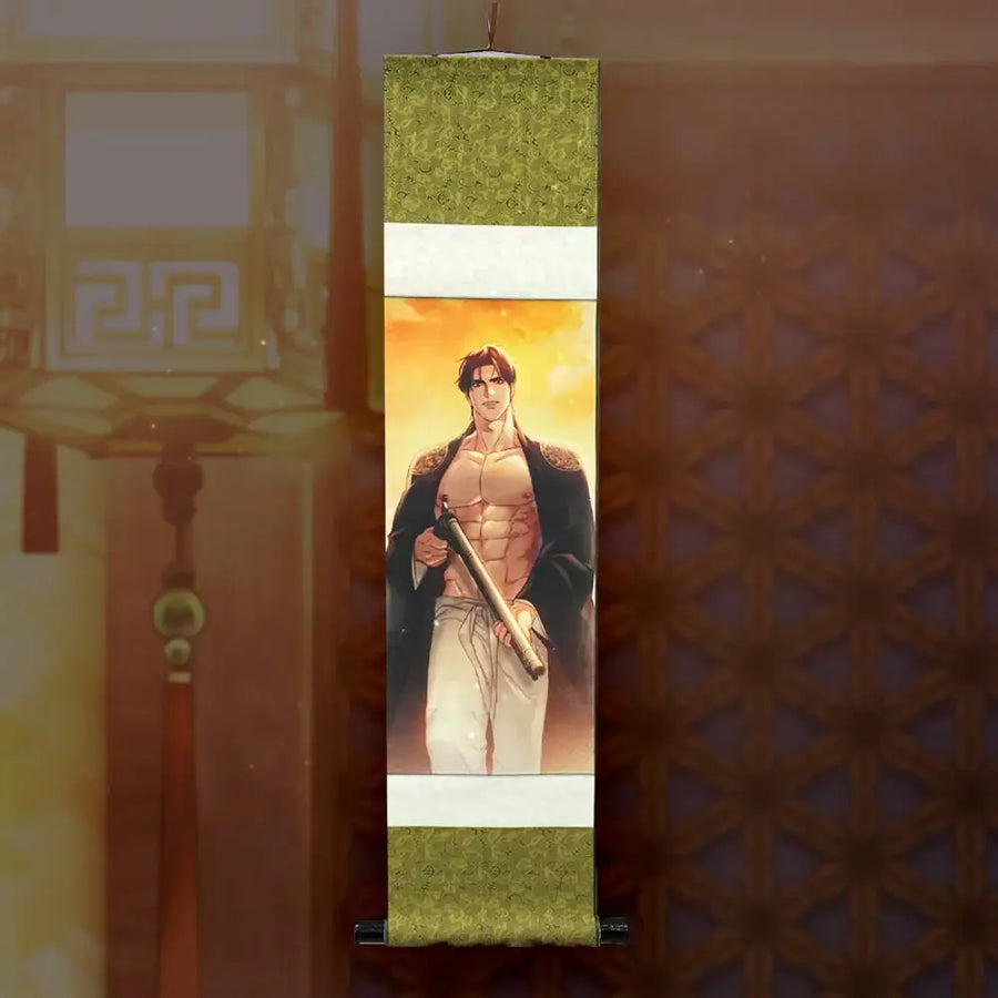 Toxin - The Black Martial Emperor Royal Portrait (Silk Scroll) - Mr Blue - Scroll - Harumio