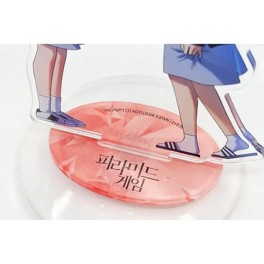 Pyramid Game - Harin & Ja-eun Rotating Acrylic Stand & Postcard Set - Webtoon Friends - Acrylic Stand - Harumio