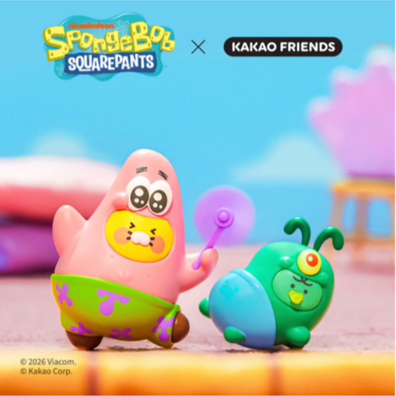 SpongeBob x Kakao Friends - Car Air Freshener & Figure Set Baby Chunsik & Jordy