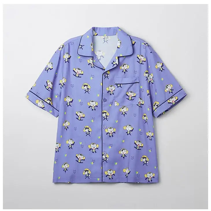 SPAO x Sergeant Frog Keroro - Short Sleeve Pajamas (Navy) - SPAO - Pajamas - Harumio