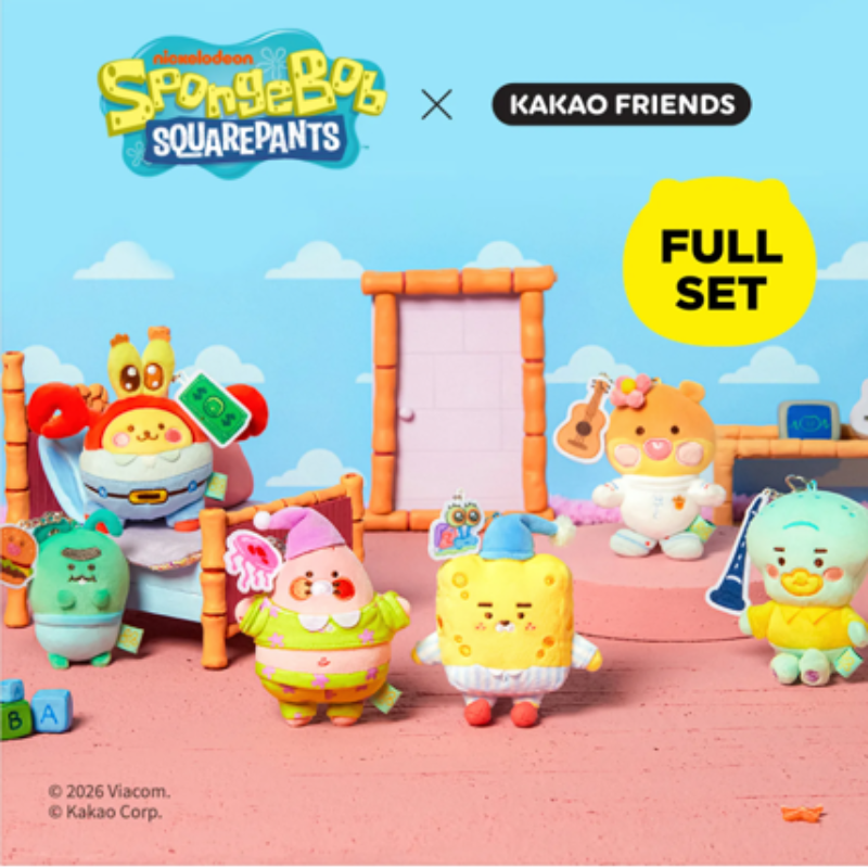 SpongeBob x Kakao Friends - Baby Keyring Dolls (6 Types)
