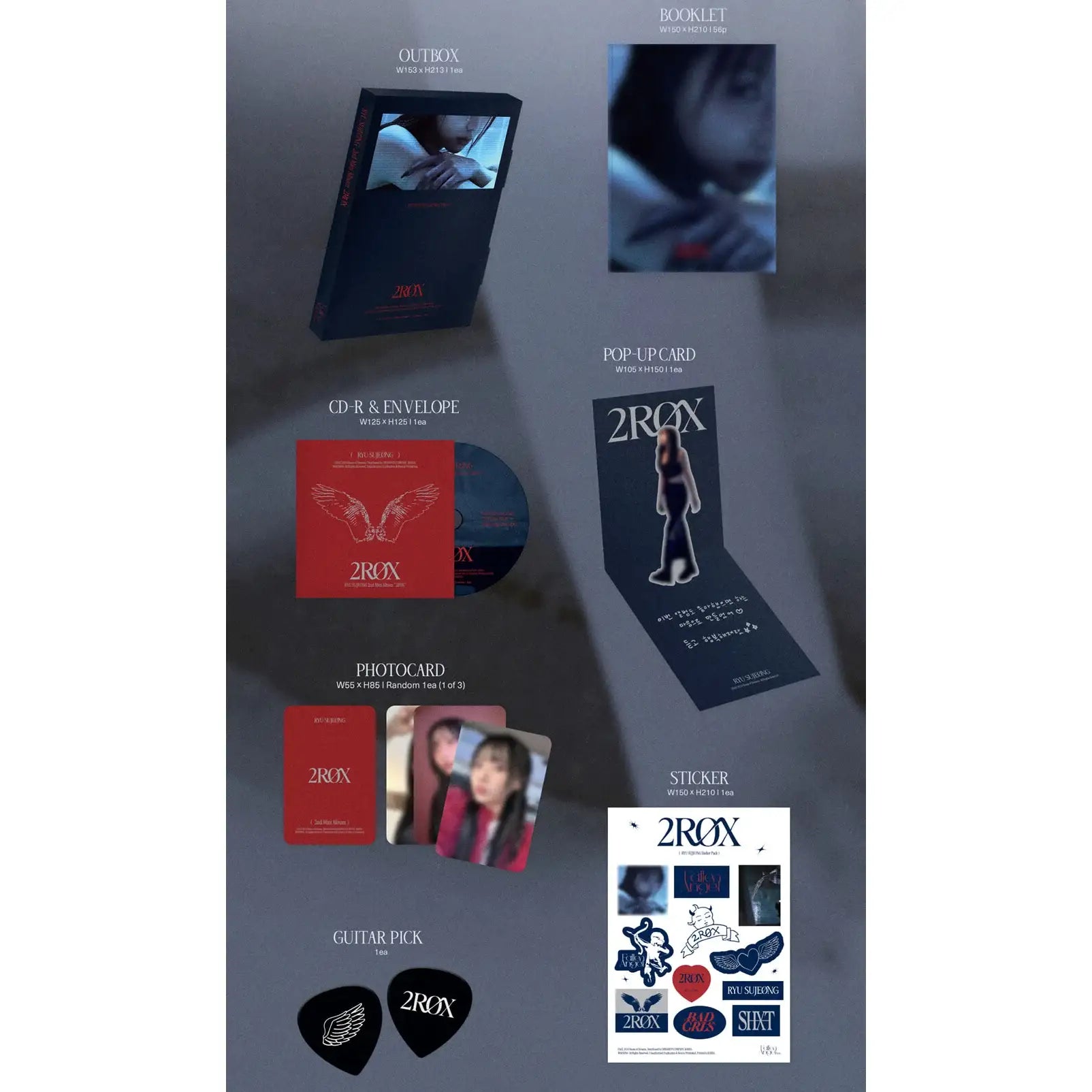Ryu Su Jeong - 2ROX : 2nd Mini Album (Fallen Angel Ver.) - Ryu Su Jeong - Album - Harumio