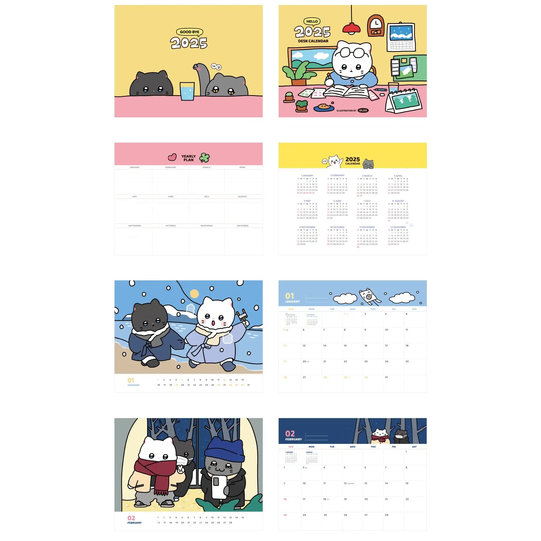 Meow Man - 2025 Desk Calendar - Webtoon Friends - Calendar - Harumio