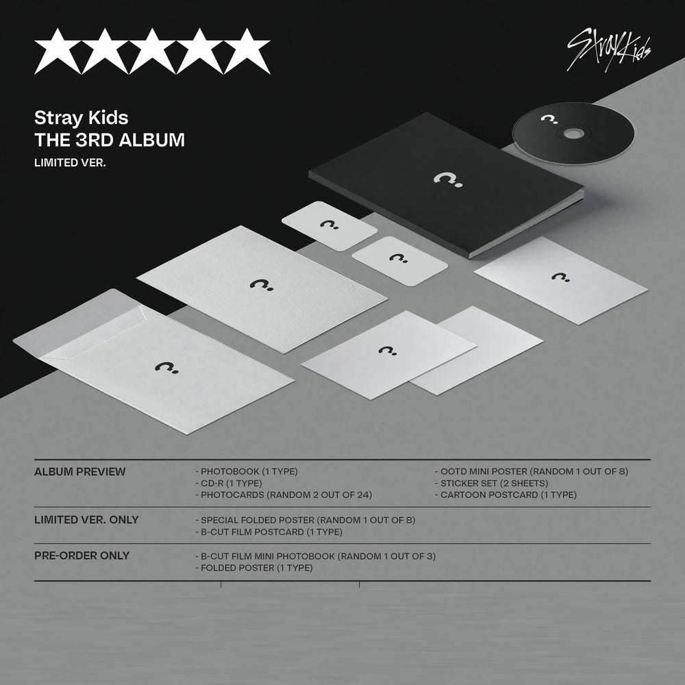 Stray Kids - (5-star) : 3rd Album (Limited Version) – io Stray Kids - (5-star) : 3rd Album (Limited Version) – io