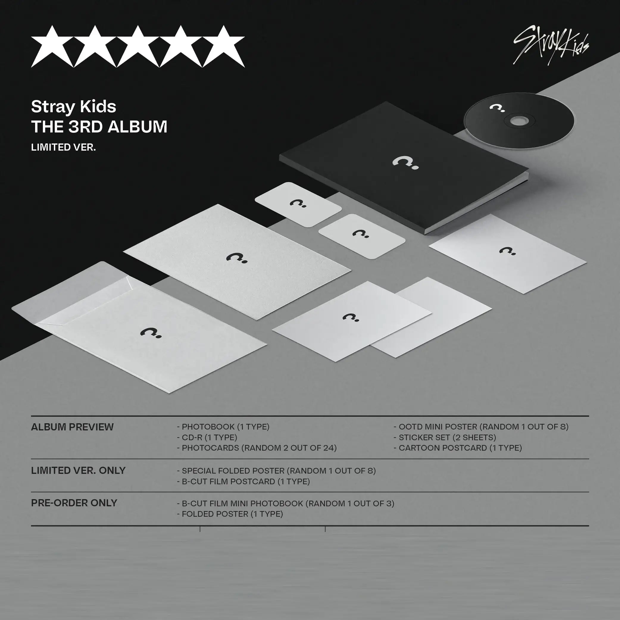 Stray Kids - ★★★★★ (5-star) : 3rd Album (Limited Version) - Stray Kids - Album - Harumio