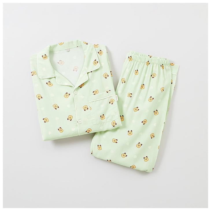 SPAO x ISEGYE IDOL - Mint Green Pajamas Set