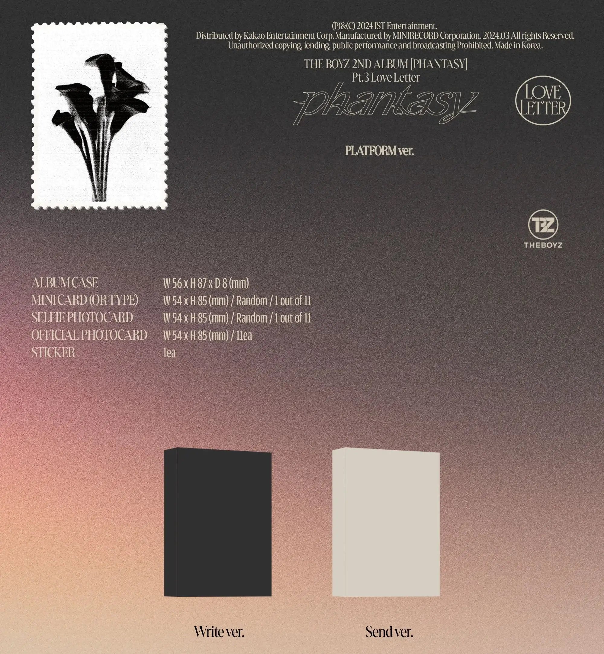 THE BOYZ - Phantasy_ Pt.3 Love Letter : 2nd Full Album (Platform Version) - THE BOYZ - Album - Harumio