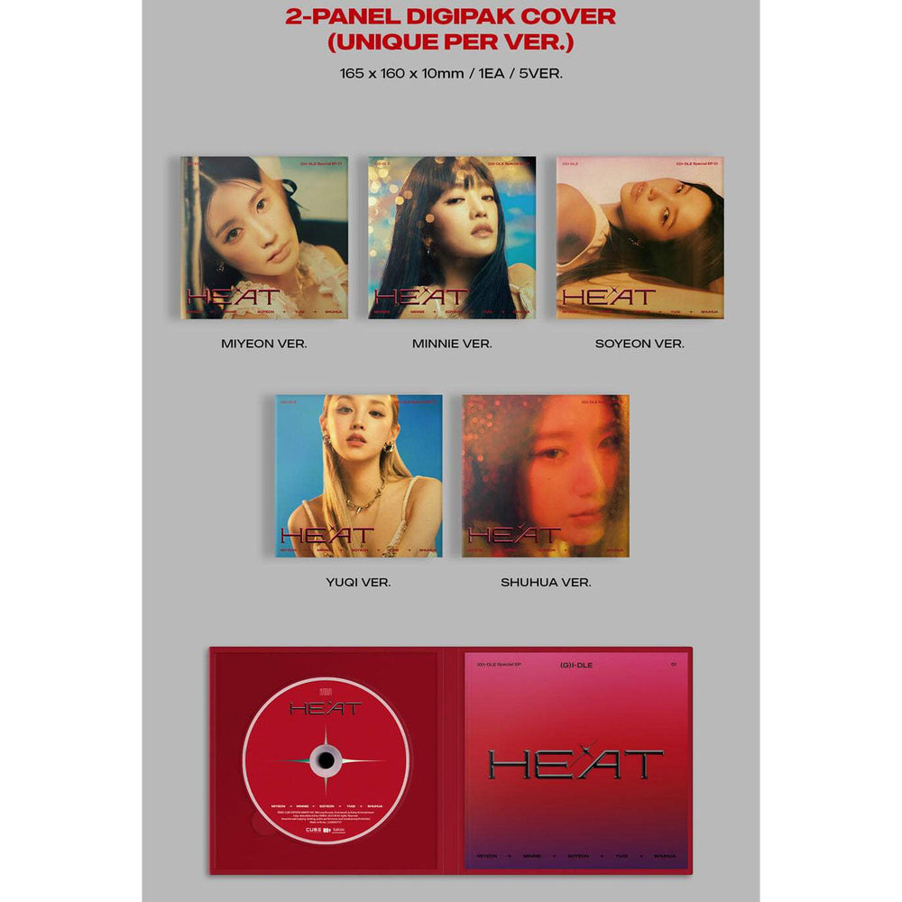 (G)I-DLE - Heat : Digipack (Member Version - Random) - Cube Entertainment - Album - Harumio