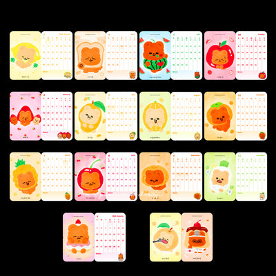 Pureureumdesign - 2024 Cupid Bear Food Drip Mini Card Calendar