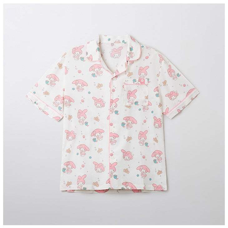 SPAO x Sanrio Characters - Short Sleeve Pajamas Set (Pink) - SPAO - Pajamas - Harumio