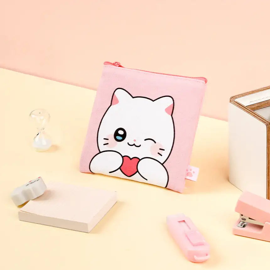 Meow Man - Flat Square Pouch - Webtoon Friends - Home & Living, Accessories - Harumio