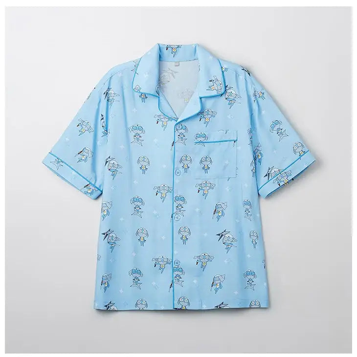 SPAO x Sergeant Frog Keroro - Short Sleeve Pajamas (Blue) - SPAO - Pajamas - Harumio