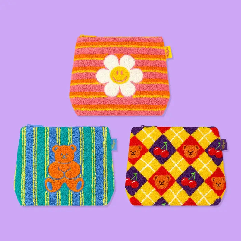 Wiggle Wiggle - Fleece Pouch - Wiggle Wiggle - Pouch Bag - Harumio