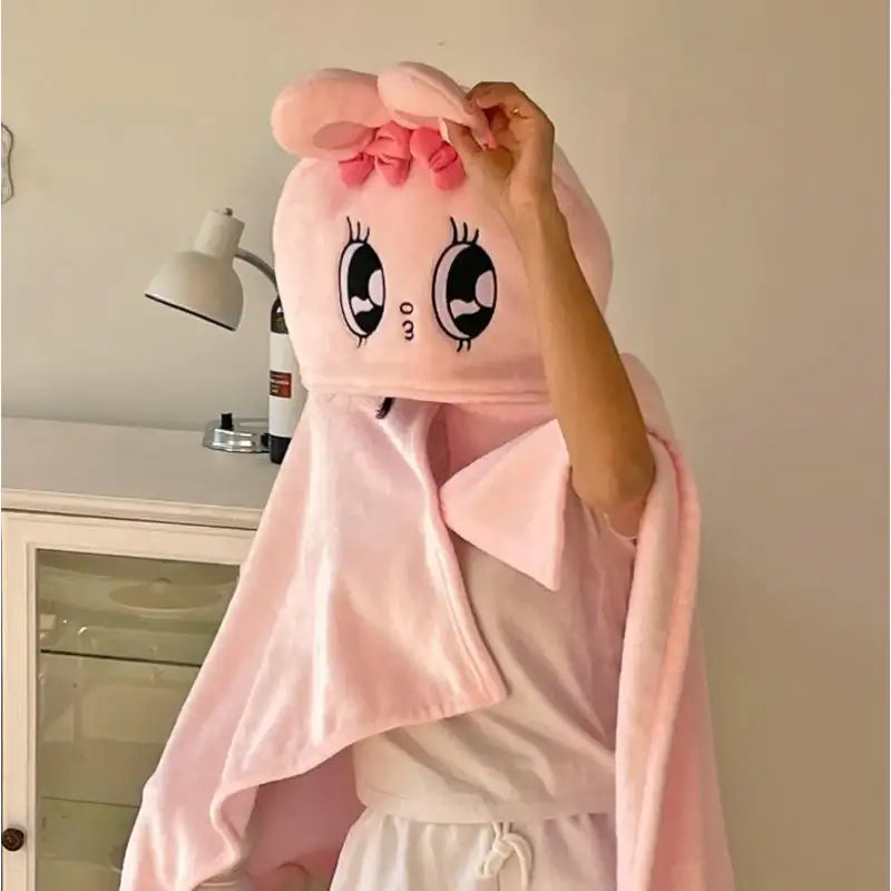 Esther Bunny - Shaped Hooded Blanket - Soone Content - Hooded Blankets - Harumio