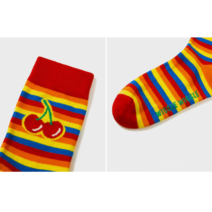 Wiggle Wiggle - Cherry Patterned Socks
