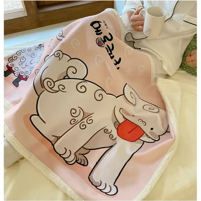 Merong Haechi - Knee Blanket (Pink) - Soone Content - Blankets - Harumio