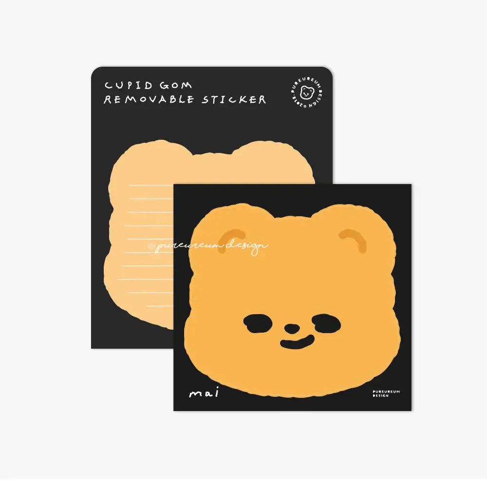 Pureureum Design - Cupid Bear Face Big Removable Sticker - Pureureum Design - Home & Living, Accessories - Harumio