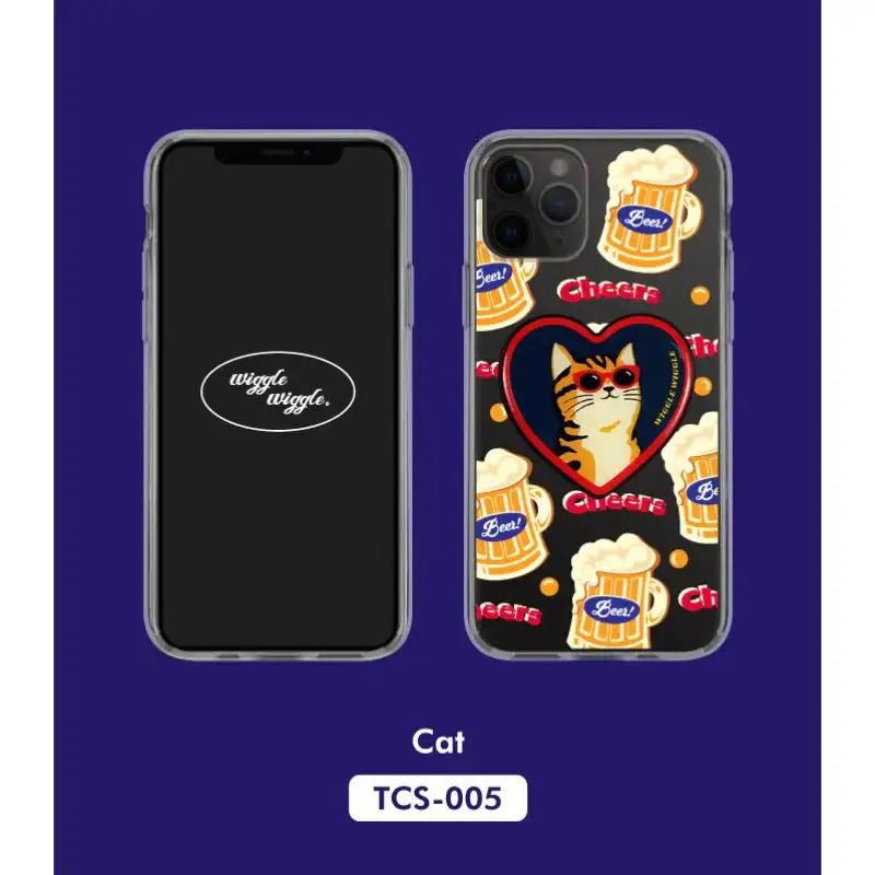 Wiggle Wiggle - Samsung Series Transparent Case & Heart Griptok Set - Wiggle Wiggle - Phone Case - Harumio