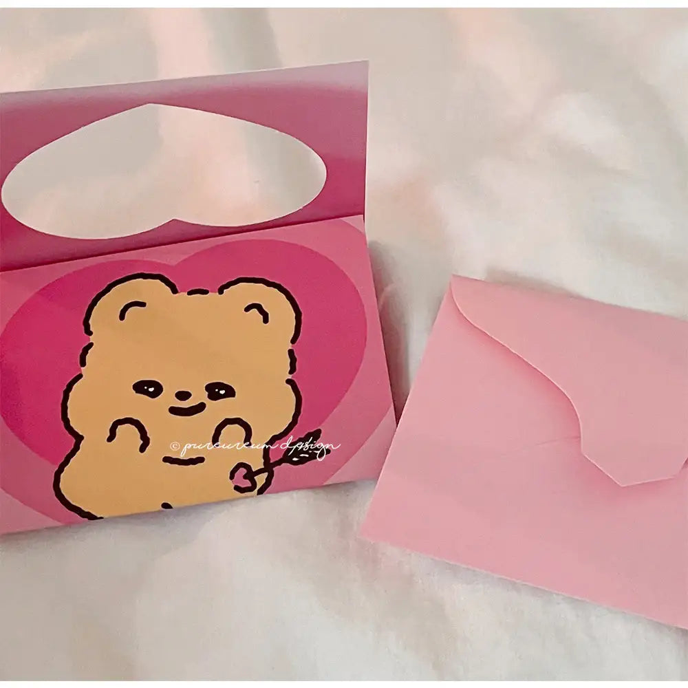 Pureureum Design - Cupid Bear Mini Folding Card ver.1-3