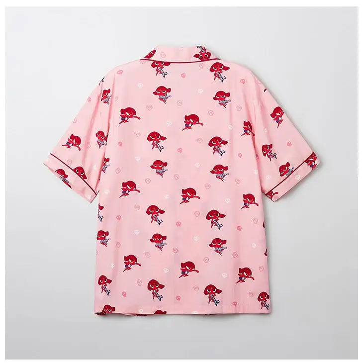 ★SPAO★ Sergeant Frog Keroro Short Sleeve Pajamas RED SPPPF SPAO x Sergeant Frog Keroro - Short Sleeve Pajamas (Red