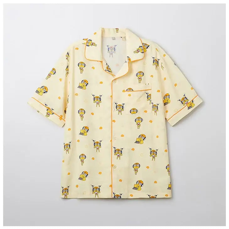 SPAO x Sergeant Frog Keroro - Short Sleeve Pajamas (Yellow) - SPAO - Pajamas - Harumio