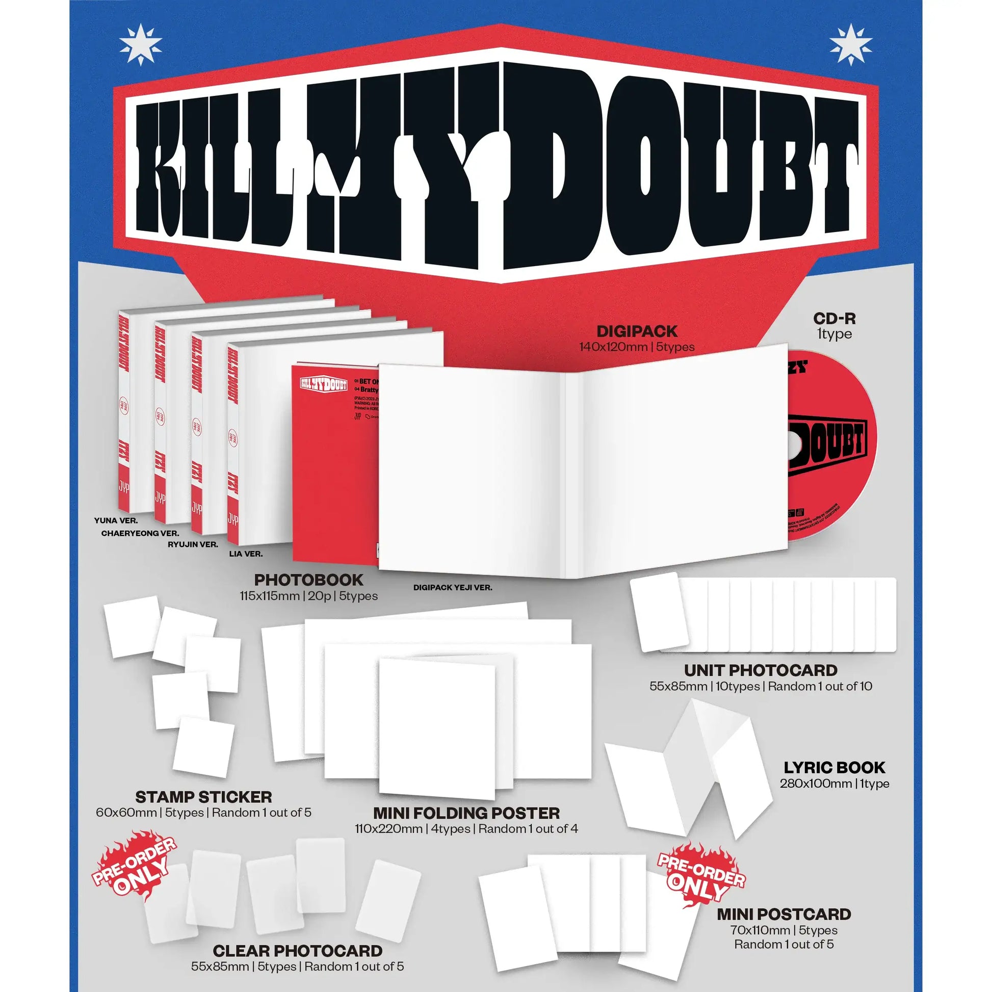 ITZY - Kill My Doubt (Standard + Digipack Version) - ITZY - Album - Harumio