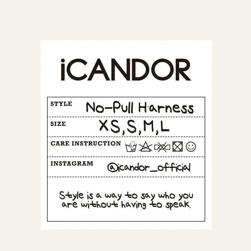 DOD X iCANDOR - No-Pull Harness_DOD – Harumio