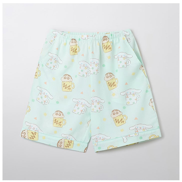 Cinnamoroll X Crayon Shin-chan - Short Sleeve Pajamas Set (Mint)
