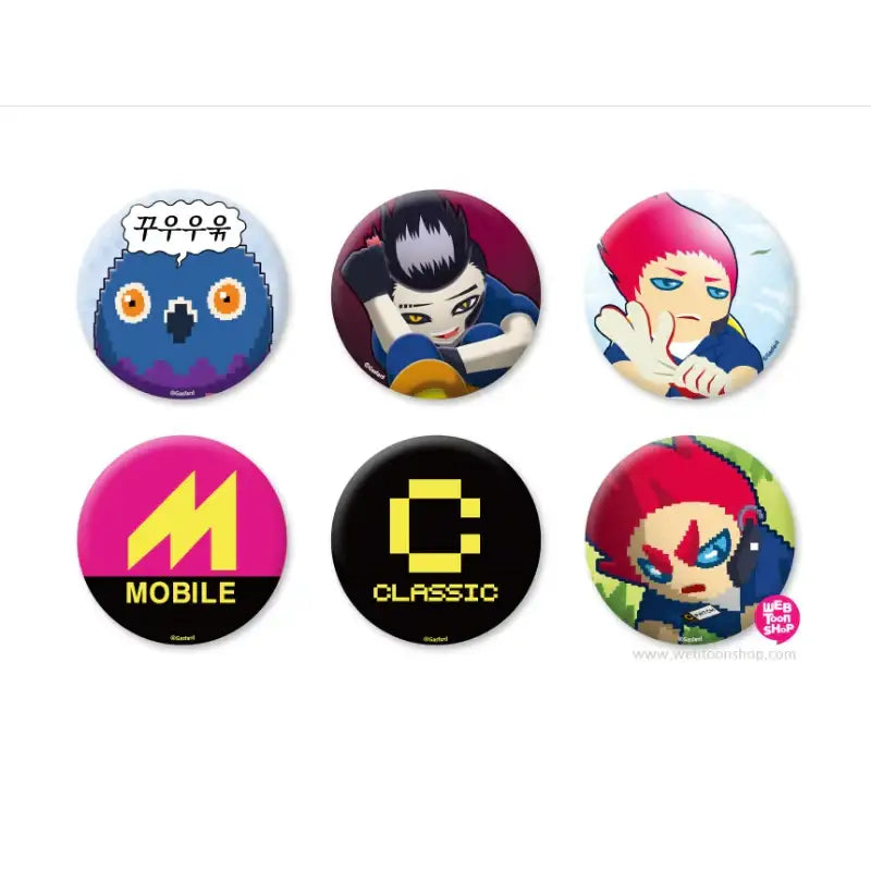Guardians Of The Video Game - Round Pin Mirror - Webtoon Shop - Mirrors - Harumio