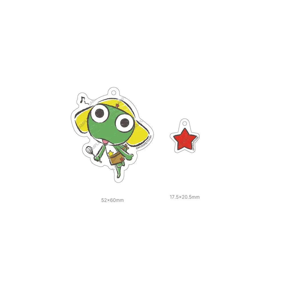 Keroro Gunsou - Illustration Acrylic Keyring (Cafe ver.)