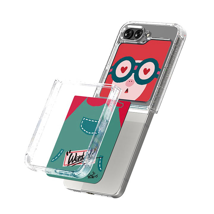SLBS - MEME Heart Eyes Flip Suit Card (Galaxy Z Flip5)