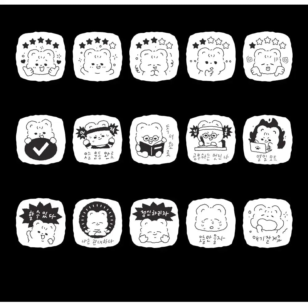 Pureureumdesign - Cupid Bear Stamp Ver. 1 - 15 - Pureureumdesign - Home & Living, Accessories - Harumio
