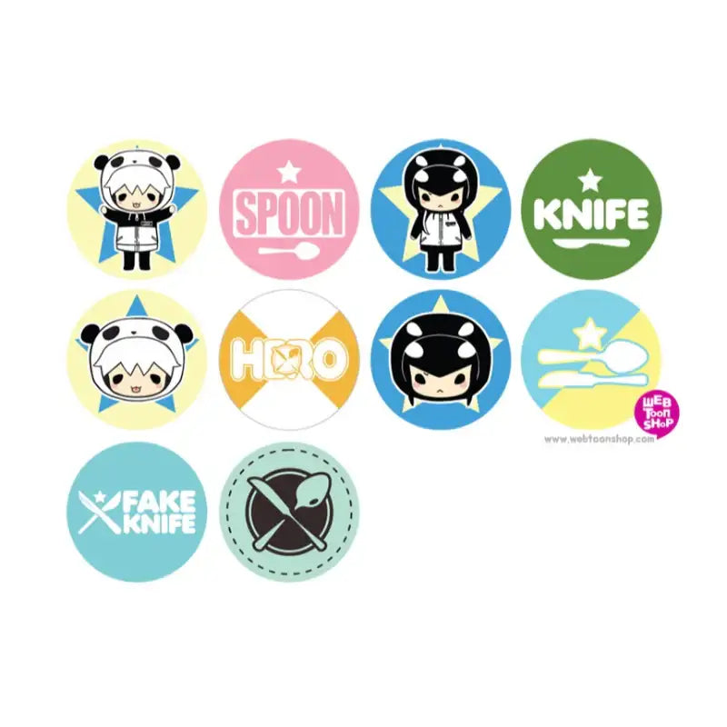 I Don't Want This Kind Of Hero - Pin Button Set - Webtoon Shop - Metal Badges - Harumio