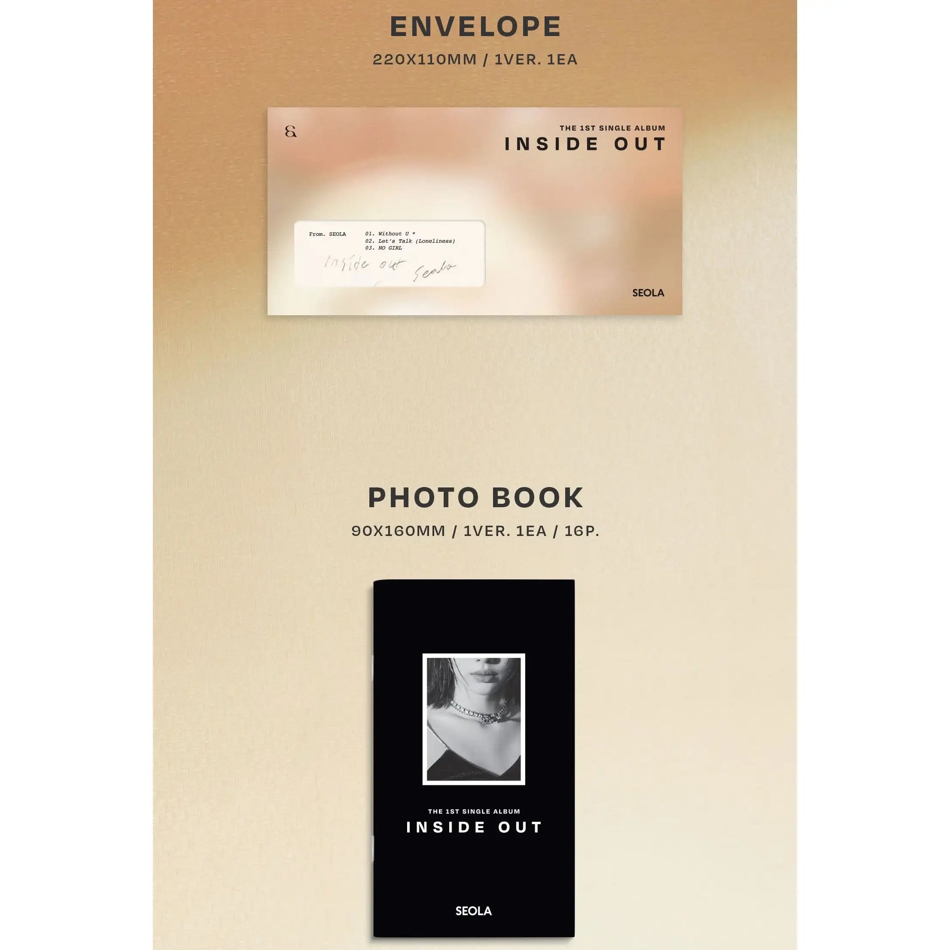 SEOLA - Inside Out : 1st Single Album (Envelope Version) - SEOLA - Album - Harumio
