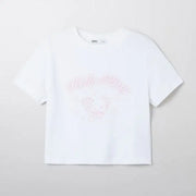 SPAO x Sanrio Characters - Hello Kitty Crop Short Sleeve T-shirt - SPAO x Sanrio Characters - Crop T-Shirt - Harumio