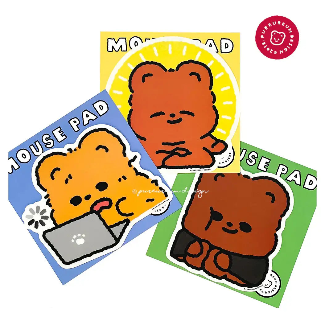 Pureureum Design - Cupid Bear Work Life Mouse Pad - Pureureum Design - Home & Living, Accessories - Harumio