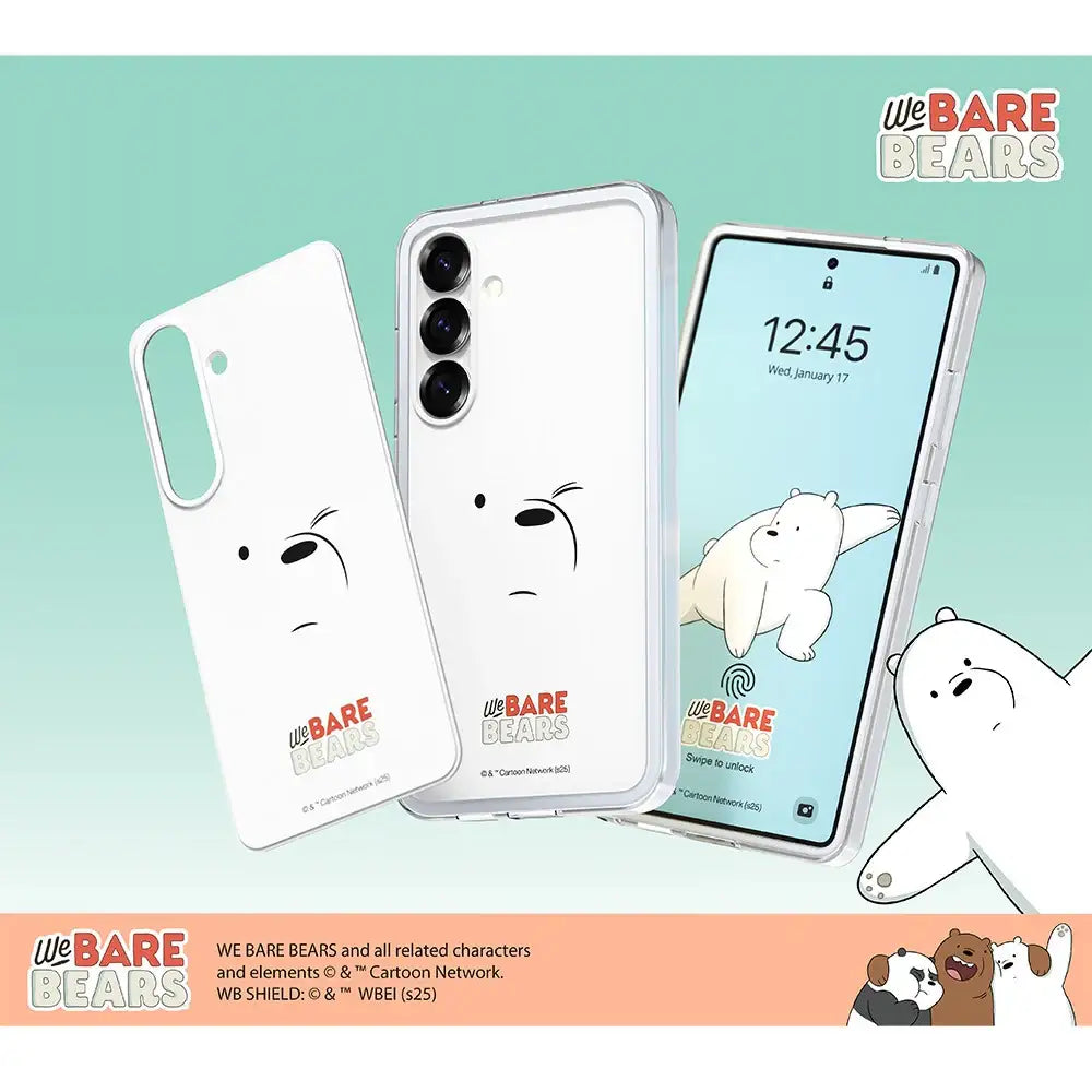 SLBS - We Bare Bears Ice Bear Flip Suit Card (Galaxy S25 Series) - SLBS - flipsuit card - Harumio