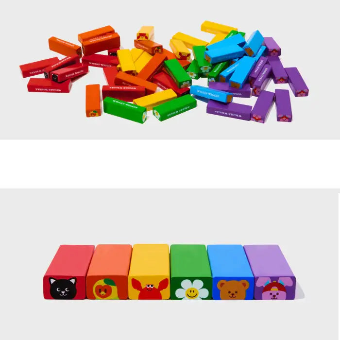 Wiggle Wiggle - Wiggle Friends Wood Block Set - Wiggle Wiggle - Wood Blocks - Harumio