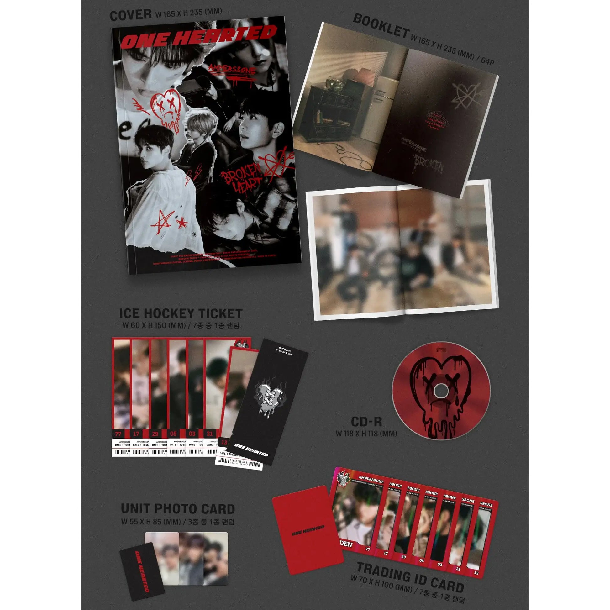AMPERS&ONE - One Hearted : 2nd Single Album - FnC Entertainment - Album - Harumio