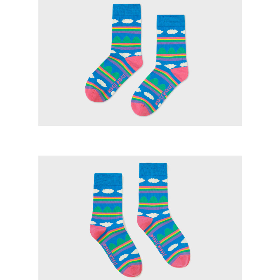 Wiggle Wiggle - Cotton Cloud Patterned Socks