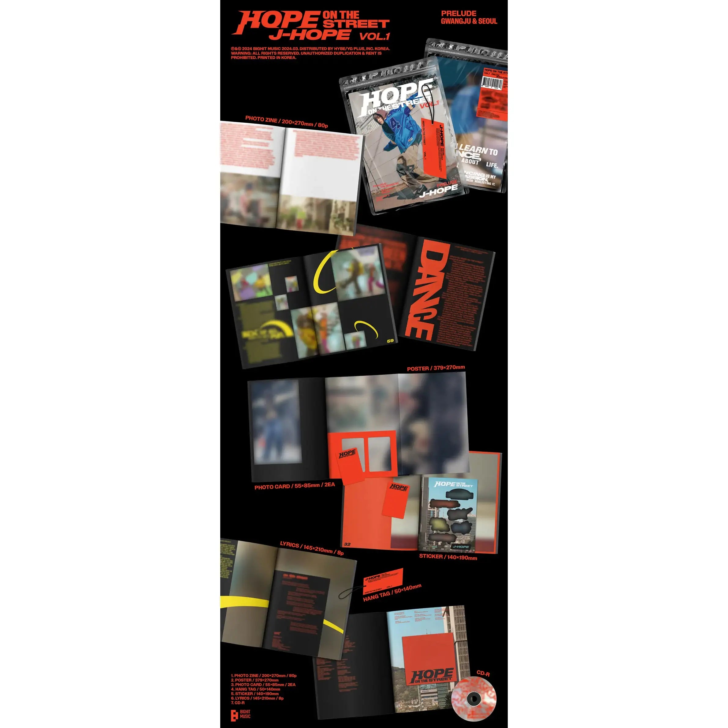 J-Hope - Hope On The Street : Special Album Vol. 1 (SET) - J-Hope - Album - Harumio