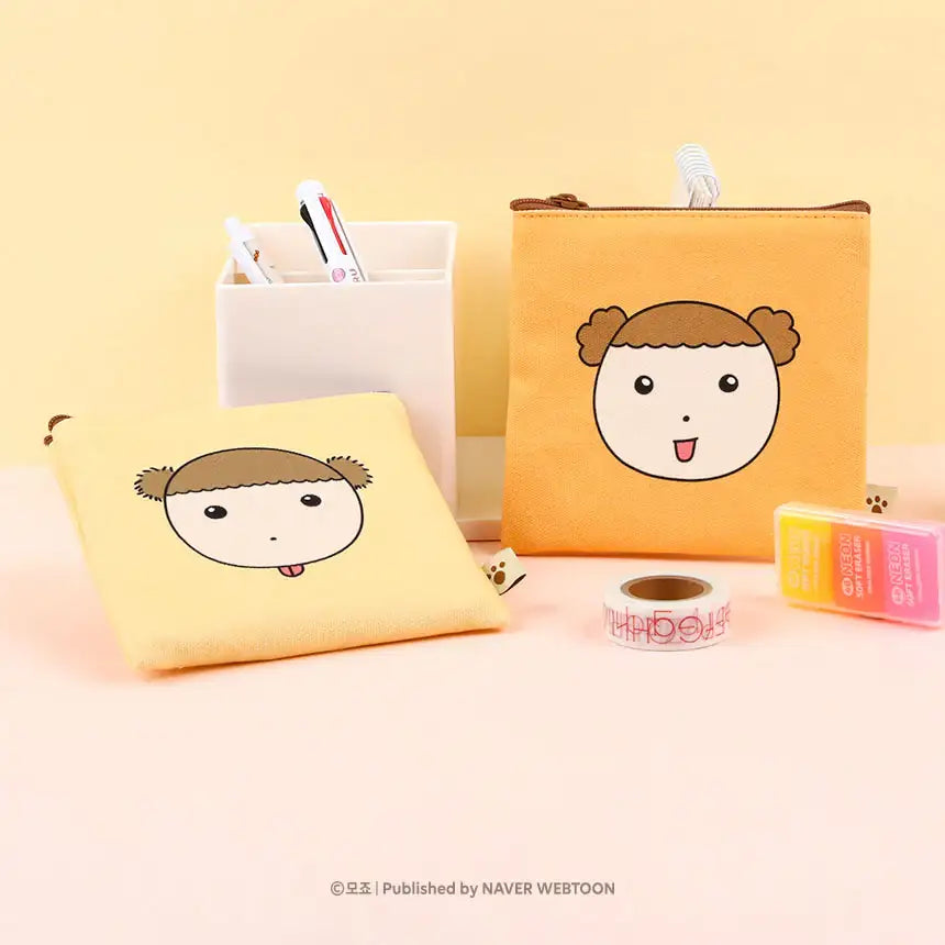 Maru Is a Puppy - Flat Square Pouch - Webtoon Friends - Stationery - Harumio