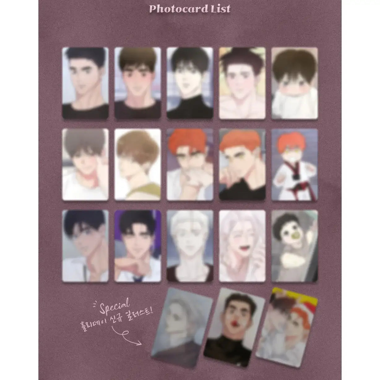 Topsy-turvy - Collection Photo Card Set - Lezhin Comics - Photocard - Harumio