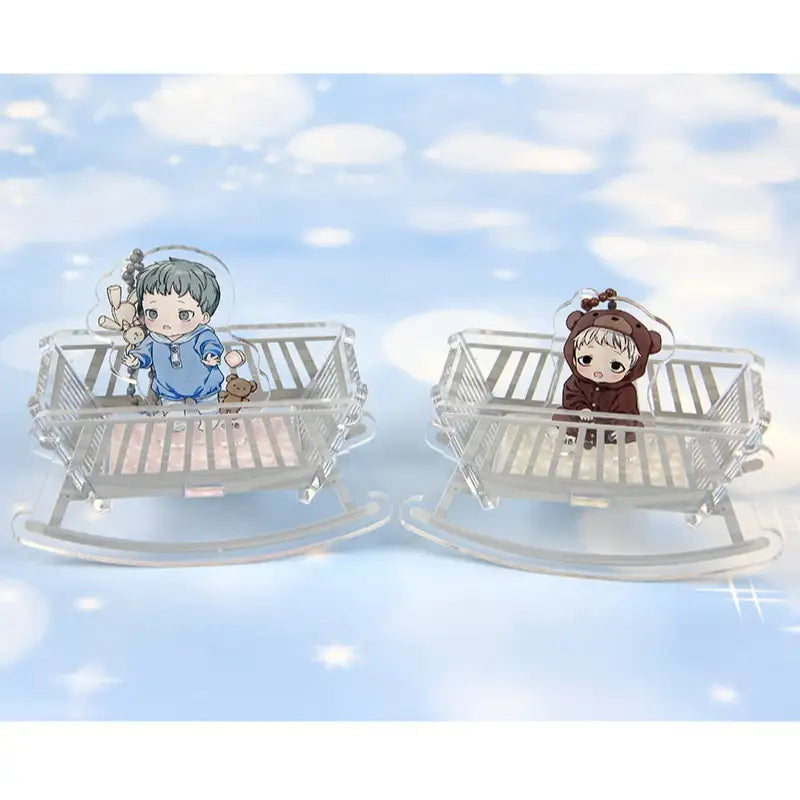 I Don't Want This Kind Of Hero - Rocking Crib Acrylic Stand + Charm Set - Webtoon Shop - Acrylic Stand - Harumio