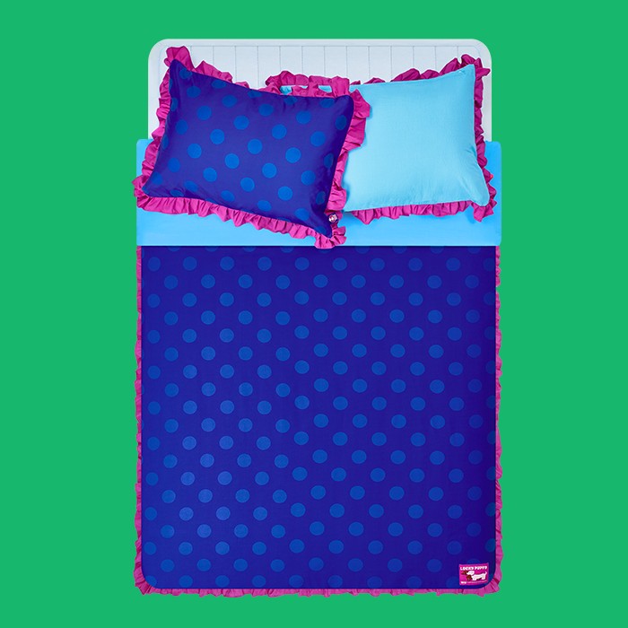 Wiggle Wiggle - Cooling Comforter & Pillowcase Set (Lucky Puppy Blue)